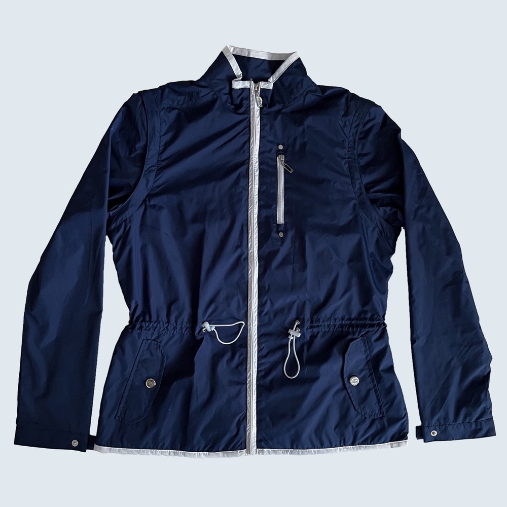 🌬️ IZOD Golf PerformX Navy Convertible Windbreaker Vest / Jacket 🌬️